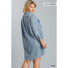 Load image into Gallery viewer, Denim Dress with Unfinished Hem-Dress-Ewa Squared Boutique