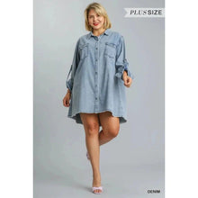 Load image into Gallery viewer, Denim Dress with Unfinished Hem-Dress-Ewa Squared Boutique